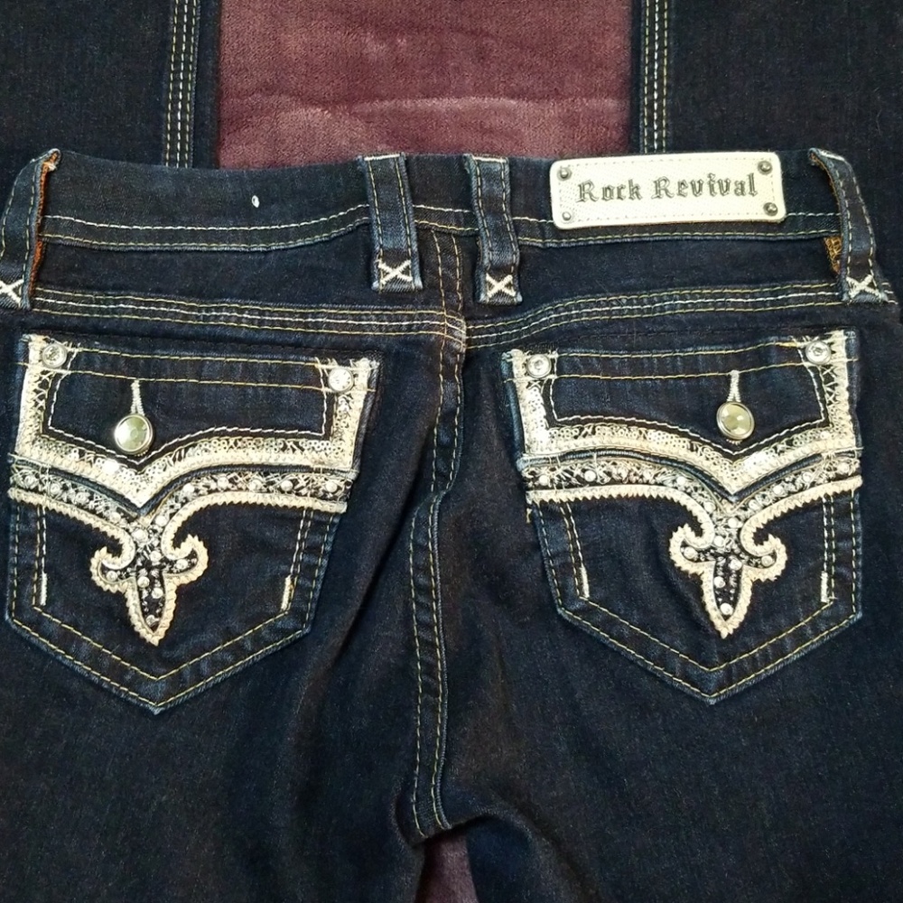 Womens Rock Revival Betty Skinny Jean's SIZE 28
